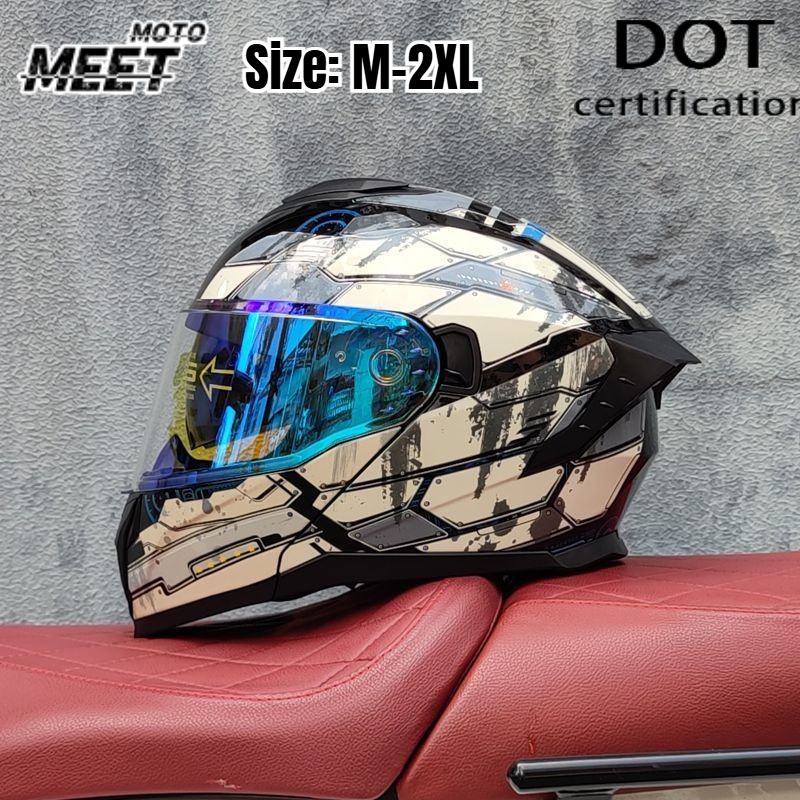 Unisex Full Face Motorcycle Ra - Dual Visor Motorcycle Racing Helmet review and price