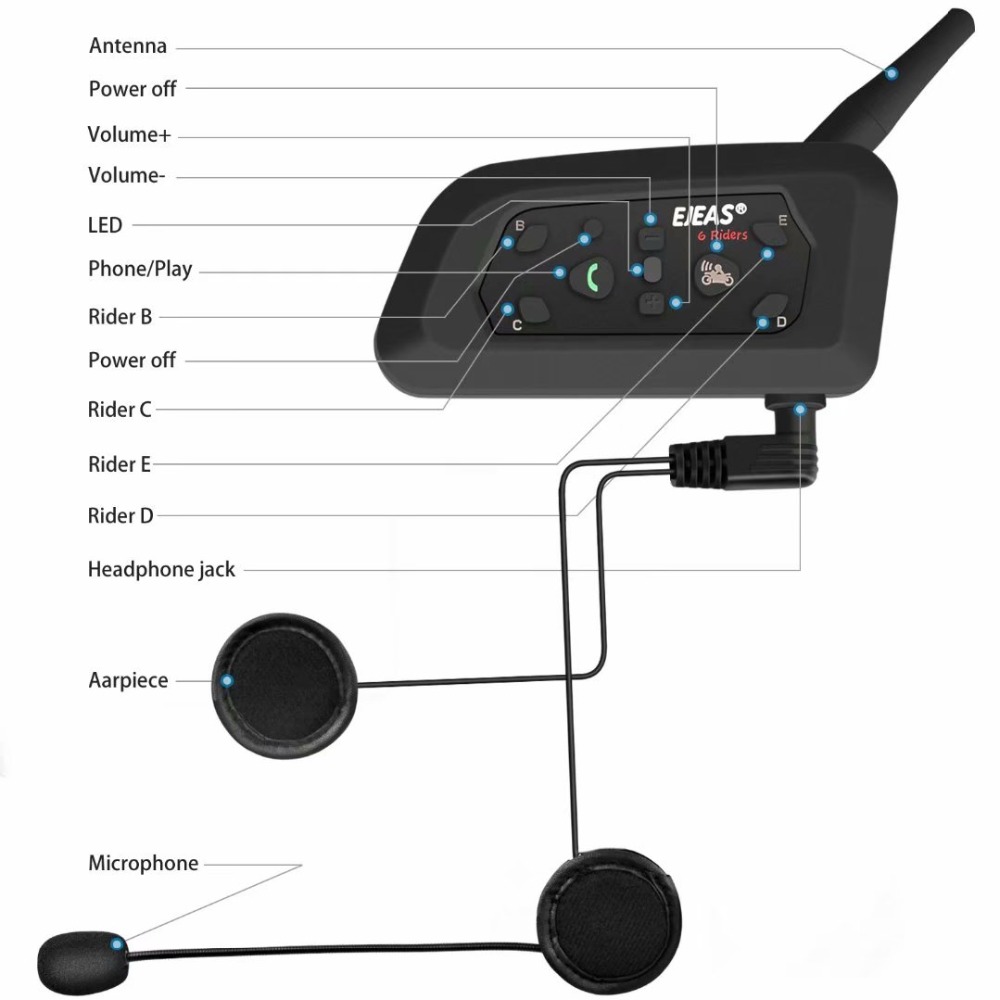 3.5MM Earphone Microphone Acce - Full Face Motorcycle Helmet With Bluetooth review and price