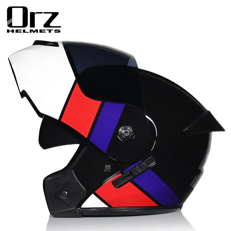 Orz901 Double Lens Full Face R - Dual Visor Motorcycle Racing Helmet review and price