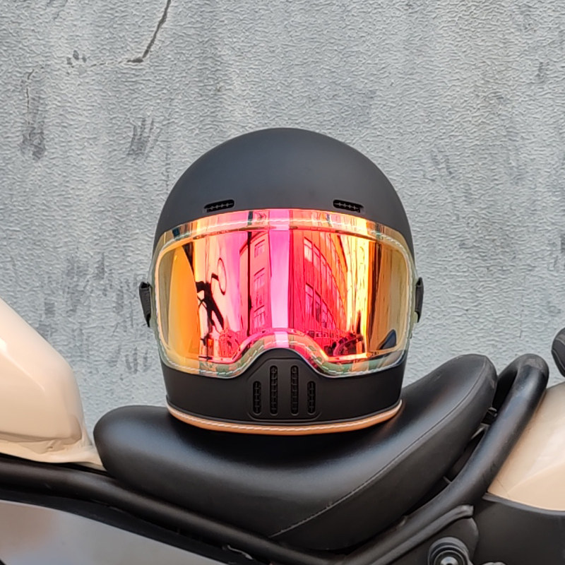 ORZ CE DOT Approved Retro Full - Full Face Motorcycle Helmet With Bluetooth review and price